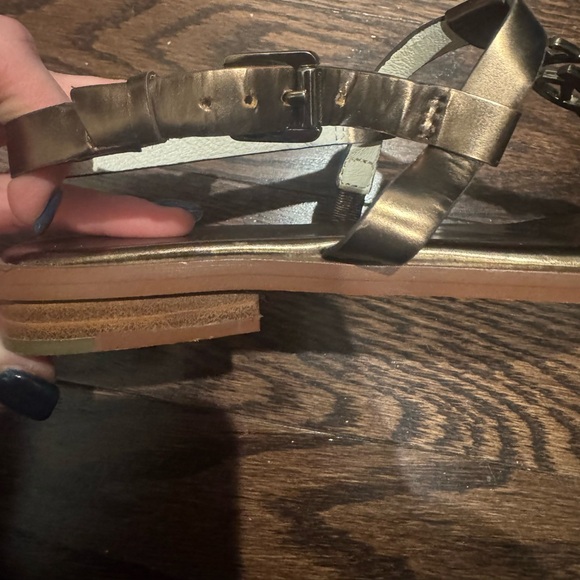 Michael Kors Sondra sandals in cocoa metallic leather-Size 7.5 - Picture 6 of 9
